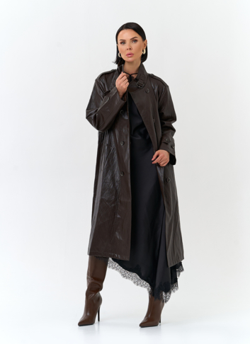 Женский плащ из эко кожи