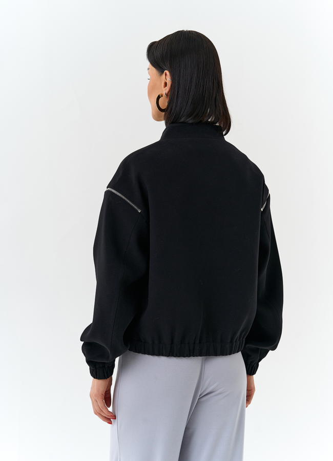 фото Женское короткое пальто бомбер модель № 32682