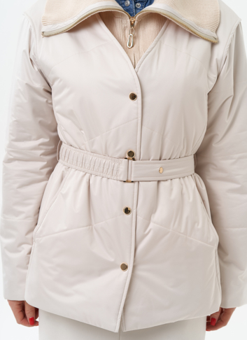 Женская утепленная куртка с поясом