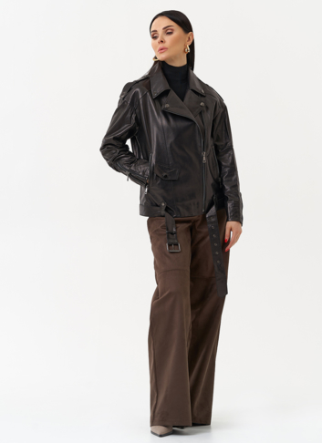 Женская куртка-косуха из натуральной кожи