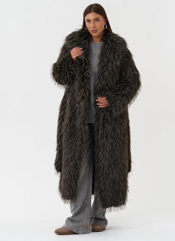 Шуба из эко меха под лису