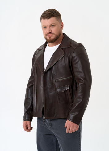 Мужская куртка косуха из натуральной кожи