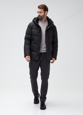 Мужской пуховик с капюшоном 
