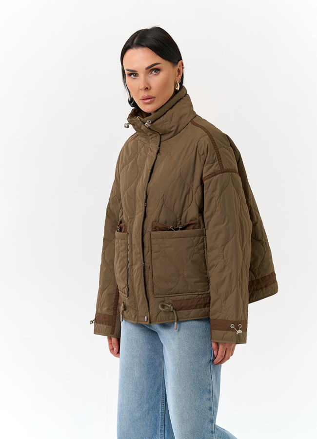 Женская куртка с воротником стойкой модель № 32829 универмаг малина