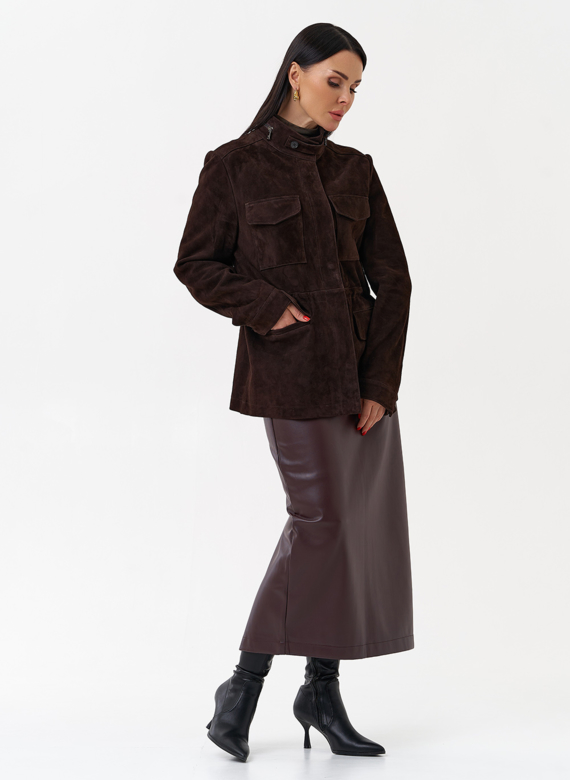 Замшевая куртка сафари