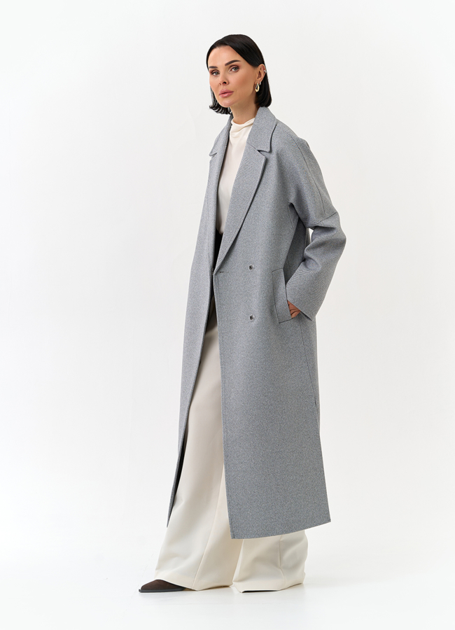 Женское пальто с английским воротником модель № 31210 универмаг малина