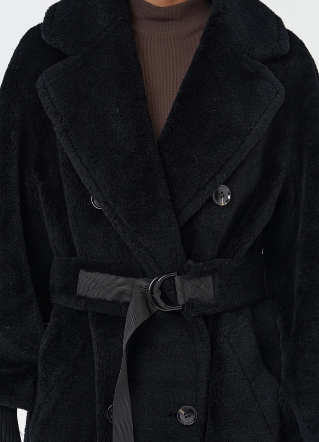Пальто из шерсти с английским воротником модель № 28636 универмаг малина