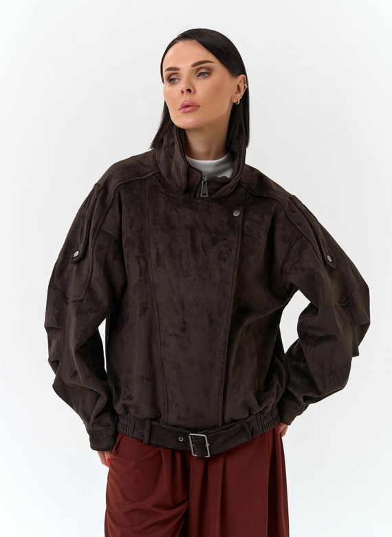 Женская куртка из эко замши