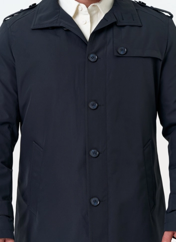 Мужское полупальто синего цвета