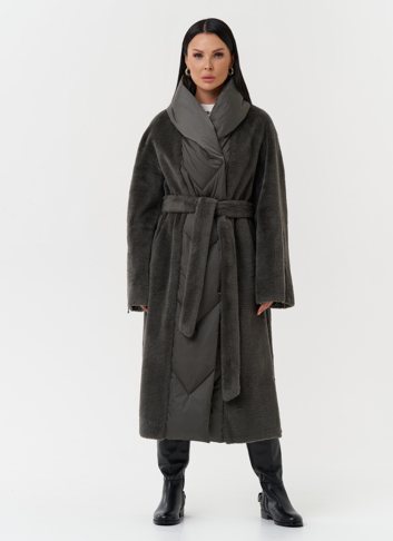 Комбинированное пальто на утеплении