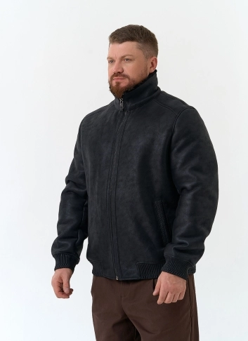Мужская дубленка из эко замши фото