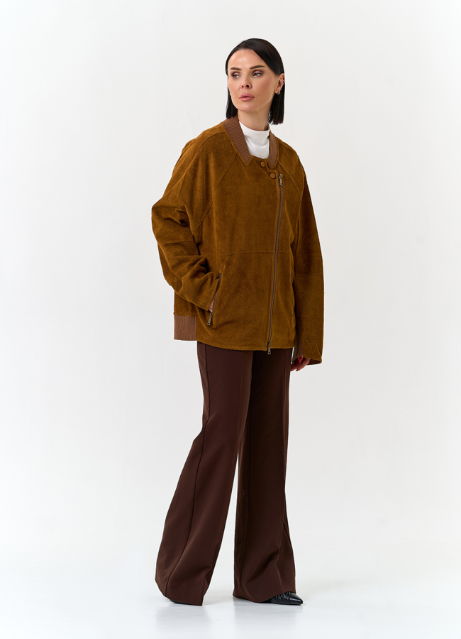 Женская куртка из натуральной замши модель № 33102 в рассрочку