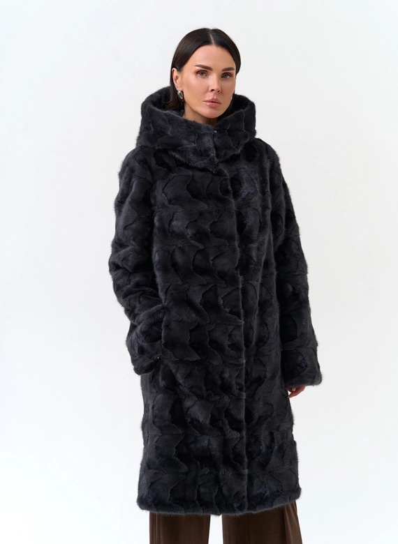 Шуба из меха норки фото