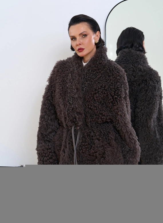 Женская дубленка двухсторонняя фото