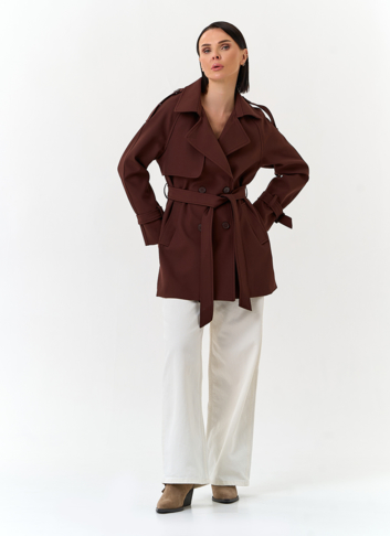 Женский укороченный плащ