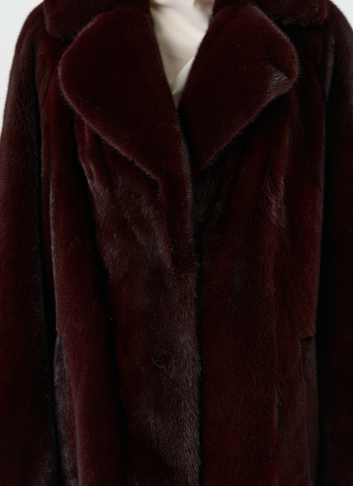 Женская шуба из скандинавской норки с английским воротником