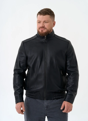 Мужская куртка бомбер из эко кожи
