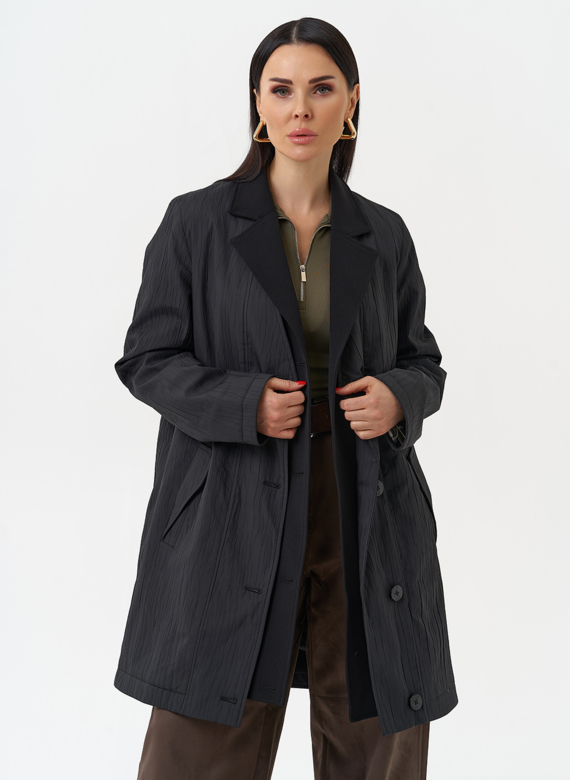 Женское утепленное полупальто трансформер