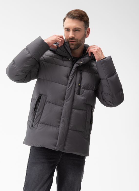 Мужской пуховик с капюшоном 