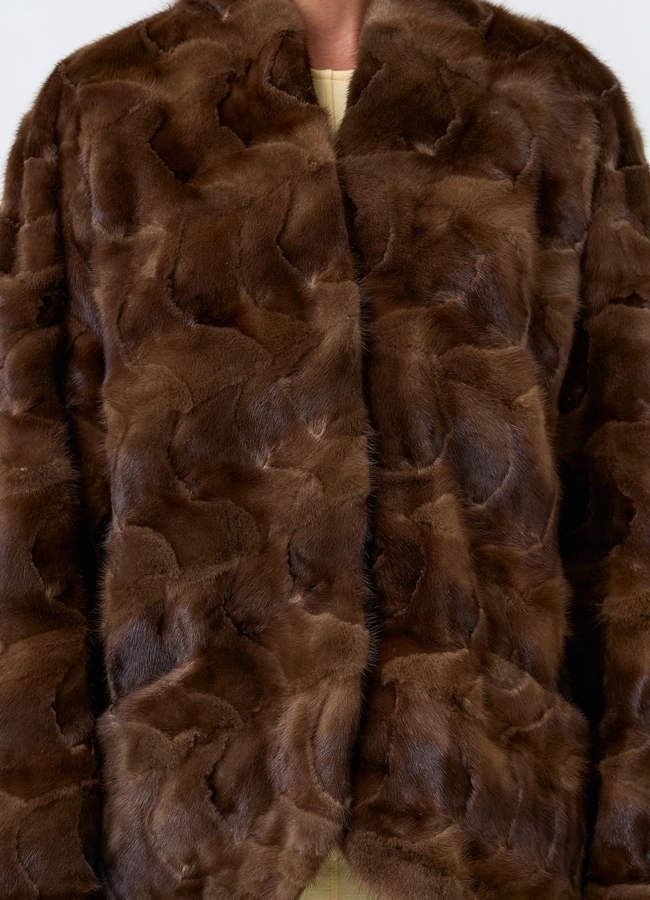 Жакет из меха частей норки модель № 33785 универмаг малина