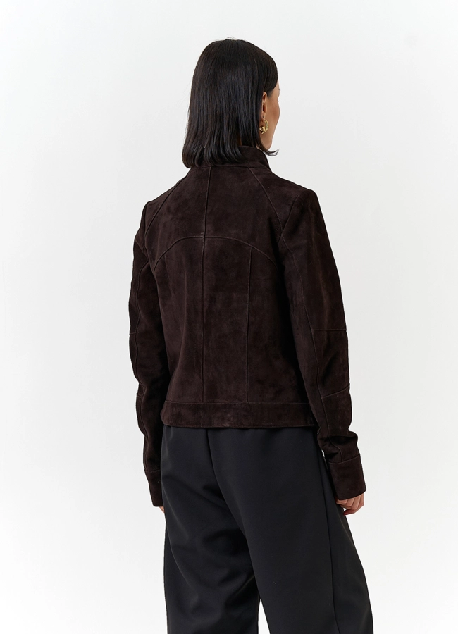 фото Женская куртка из натуральной замши модель № 32523