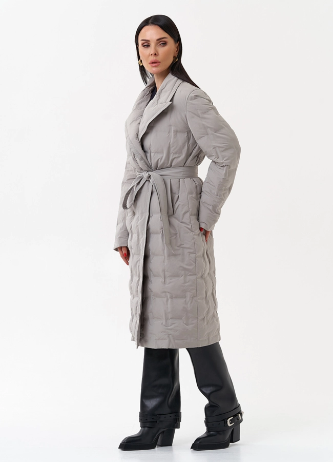 Женское утепленное пальто с английским воротником модель № 29899 в рассрочку