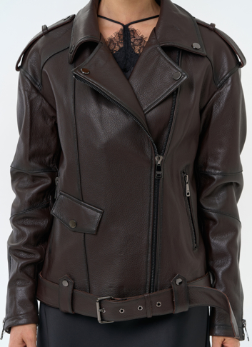 Женская косуха из натуральной кожи