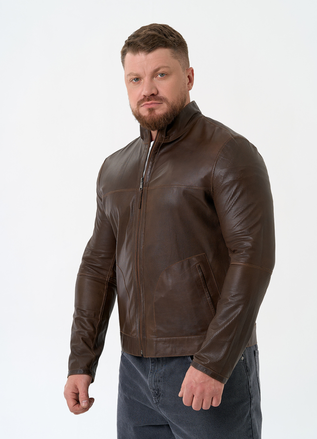 Мужская двухсторонняя куртка из натуральной замши модель № 32868 в рассрочку