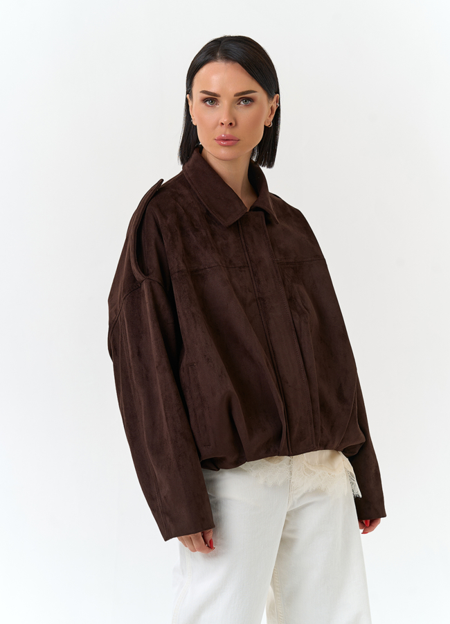 Женская объемная куртка бомбер модель № 33030 универмаг малина