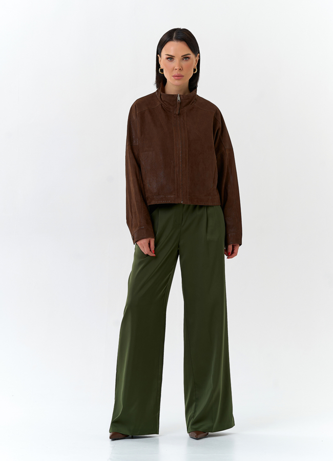 Женская двухсторонняя куртка из натуральной кожи модель № 32537 универмаг малина