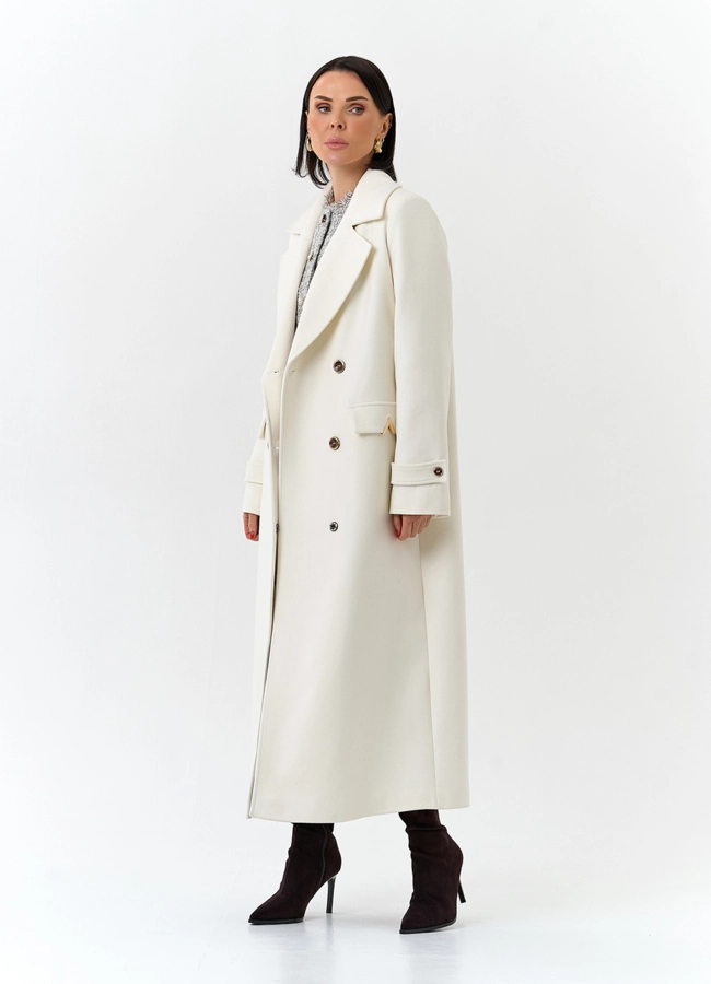 Женское пальто с английским воротником модель № 32643 универмаг малина